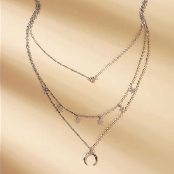 • Natalia • Layered Moon + Stars Necklace - Picture 3 of 5